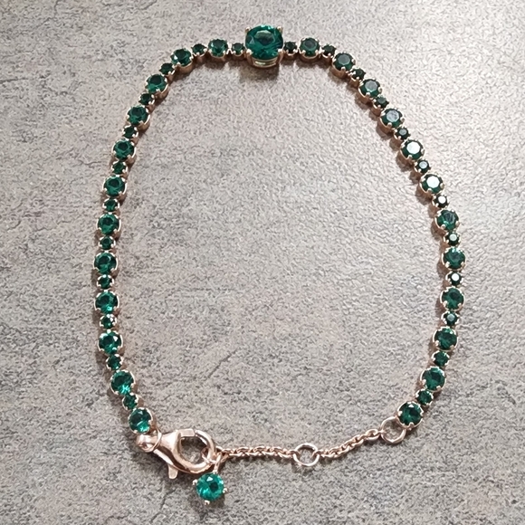 Pandora Tennis Bracelet with Green Stones - Picture 4 of 8